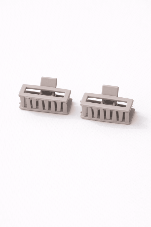 Matte Boxy-Rectangular Hair Clip (Pack of 2)