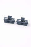 Matte Boxy-Rectangular Hair Clip (Pack of 2)