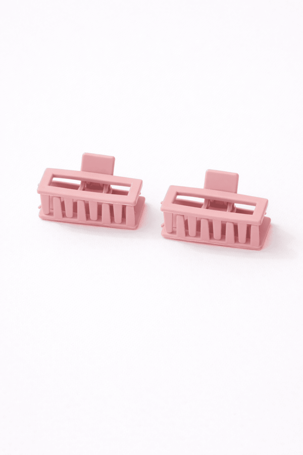 Matte Boxy-Rectangular Hair Clip (Pack of 2)