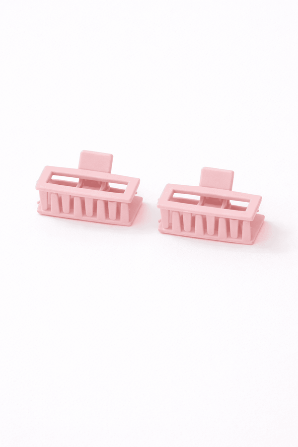 Matte Boxy-Rectangular Hair Clip (Pack of 2)