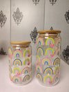 Rainbow Within Glass Cup/ Tumblers / Iced Coffee Glass
