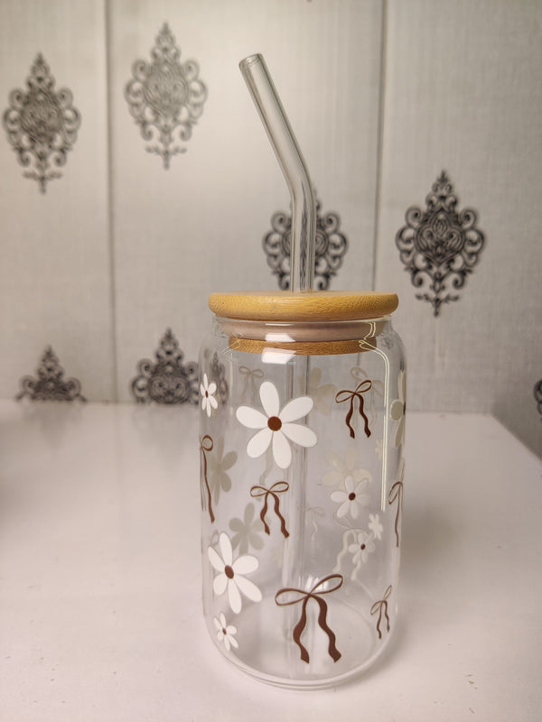 Bow Me in Coffee Glass Cup/ Tumblers / Iced Coffee Glass