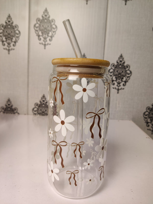 Bow Me in Coffee Glass Cup/ Tumblers / Iced Coffee Glass