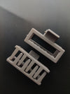 Matte Boxy-Rectangular Hair Clip (Pack of 2)