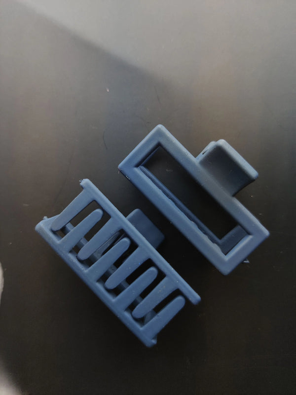 Matte Boxy-Rectangular Hair Clip (Pack of 2)