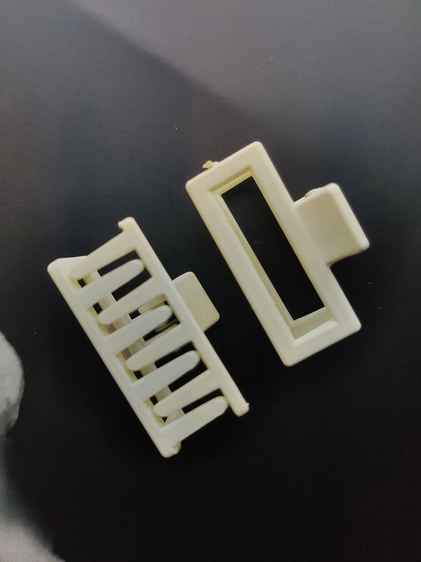 Matte Boxy-Rectangular Hair Clip (Pack of 2)