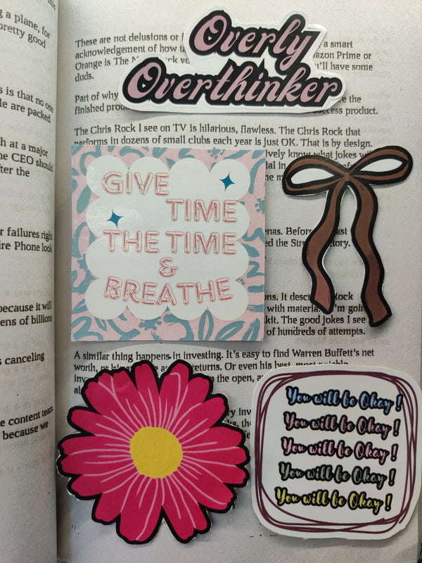Overly Overthinker Stickers Pack of 5