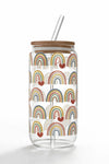 Rainbow Within Glass Cup/ Tumblers / Iced Coffee Glass