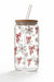 Bow Me in Bloom Glass Cup/ Tumblers / Iced Coffee Glass