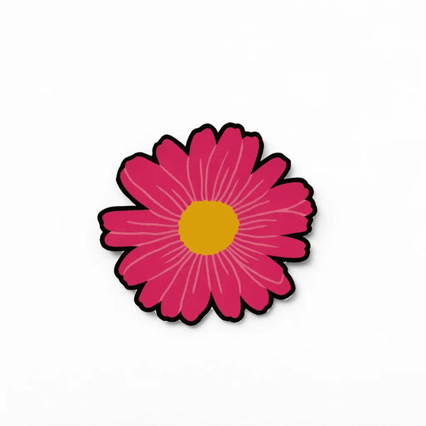 Pink Daisy Flower Sticker