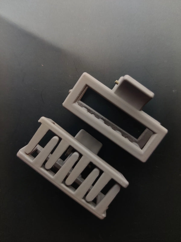 Matte Boxy-Rectangular Hair Clip (Pack of 2)