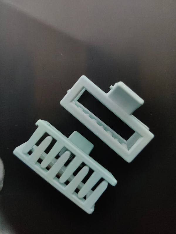 Matte Boxy-Rectangular Hair Clip (Pack of 2)