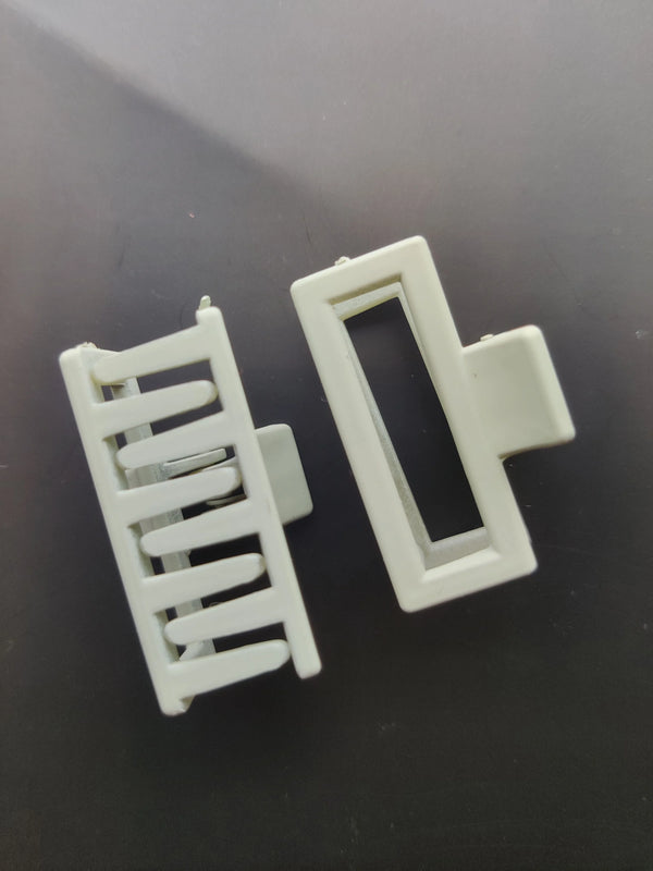 Matte Boxy-Rectangular Hair Clip (Pack of 2)