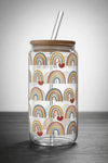 Rainbow Within Glass Cup/ Tumblers / Iced Coffee Glass